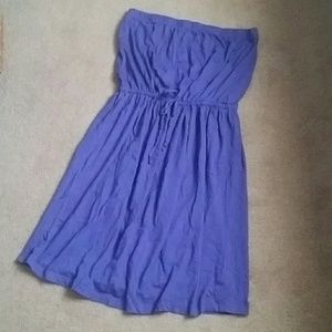 Beautiful purple strapless mini dress